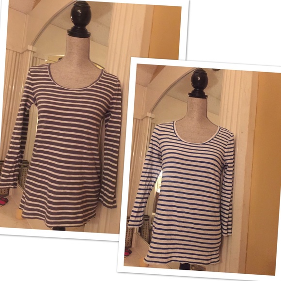 J. Crew Tops - Lot of 2 Striped J. Crew Tops Zip Back Medium♥️
